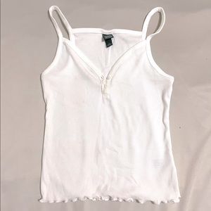 Wild Fable White Button Tank Top